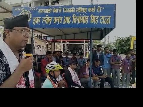 ५० औं विश्व वातावरण दिवसको अवसरमा  न्यूटन्स बाल क्लवद्वारा सचेतनामूलक साइकल र्याली