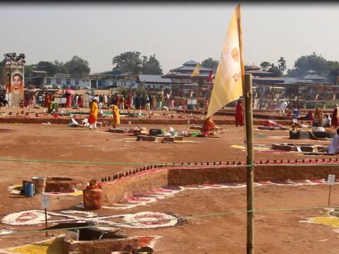  विश्व शान्ति  विराट महायज्ञ अनुष्ठान आज शनिवार सम्पन्न हुदै 