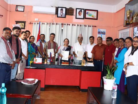 बिर्तामोडमा अपाङ्गता रोकथाम तथा पुन:स्थापना कार्यक्रमका लागि सम्झौता