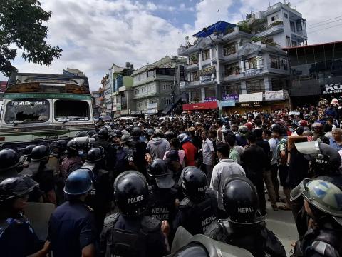 भक्तपुरमा ट्रकले किचेर स्कुटर चालको मृत्यु, अवस्था तनावग्रस्त