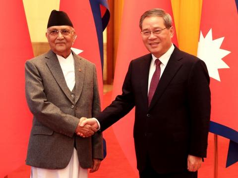 प्रधानमन्त्री ओलीलाई चिनियाँ समकक्षी छ्याङ्द्वारा स्वागत