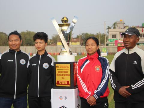 जारी अन्तर  अन्तर पालिका स्तरीय  महिला फुटबल प्रतियोगिताको भोली फाइनल खेल हुर्दै,दुवै टिमको जित्ने दाबी 