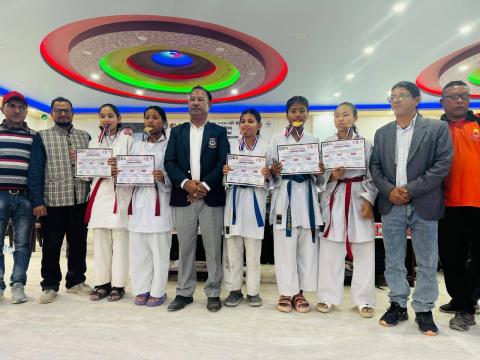 झापा जिल्लास्तरीय आमन्त्रीत दोश्रो बडाध्यक्ष कप कराते प्रतियोगिताको उपाधि अर्जुनधारालाई