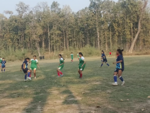 कनकाईमा जारी जिल्ला स्तरीय महिला फुटबलमा काकरभिट्टा फाईनलमा प्रवेश  