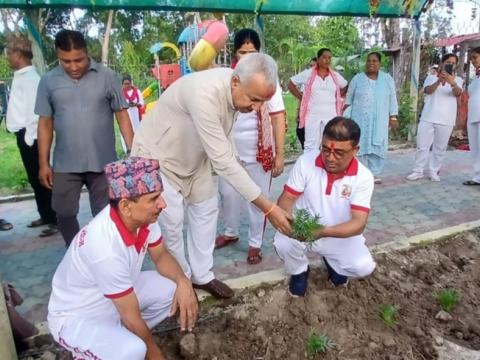 पतन्जलि योग समितिले गर्यो जामुनखाडीमा वृक्षरोपण सहित भव्य कार्यक्रम 