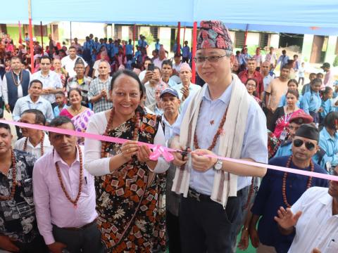 चिनियाँ राजदुतावासको ५० लाख रुपैयाँको सहयोगमा ४ कोठे २ तले भवन निर्माण  सम्पन्न