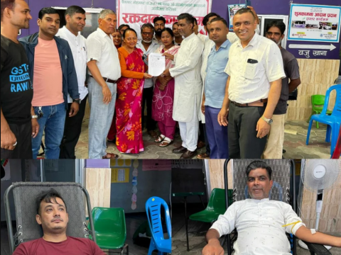 धार्मिक उत्सवमा मानवीय सेवा: मोहम्मद (स.अ.व.) जन्मोत्सवमा मुस्लिम समाजकै रक्तदान अभियान