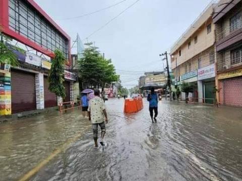 अविरल वर्षासँगै जनकपुरधाम जलमग्न