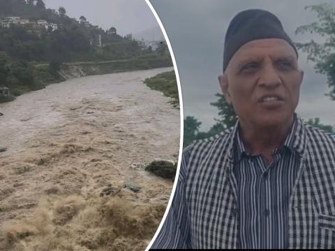 कन्काई नगरप्रमुखद्वारा माई र बिरिङ खोलाको बाढी प्रभावित क्षेत्रको अनुगमन