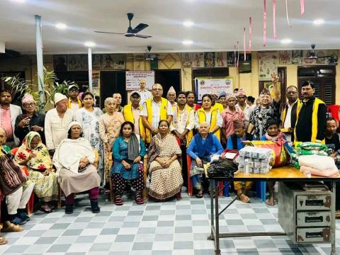 लायन्स क्लब अफ बिर्तामोड सिटीद्वारा खाद्यान्न तथा न्यानो कपडा वितरण