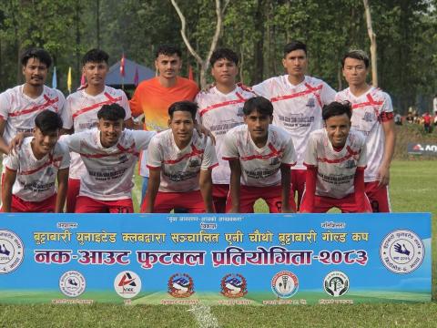 उदयपुरको ब्रदरहुड एफसी सेमिफाइनलमा, झापाको जलथल ३–१ ले पराजित 