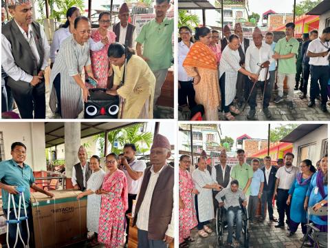 स्थानीय सरकार नागरिकको अभिभावक: बिर्तामोड नगरद्वारा ११७ जना अपाङ्गता भएका व्यक्तिलाई राहत र प्रविधि हस्तान्तरण