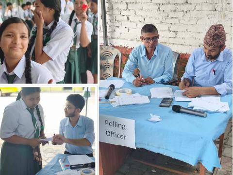 स्कुल क्याप्टेनका लागि ‘विद्यालय निर्वाचन सप्ताह’: भूमिका राजवंशी र अमिज थापा विजयी स्कुल क्याप्टेनका लागि ‘विद्यालय निर्वाचन सप्ताह’: भूमिका राजवंशी र अमिज थापा विजयी