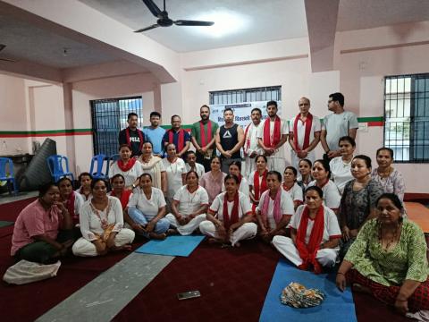 विश्व योग दिवसको अवसरमा योग अभ्यास तथा सम्मान कार्यक्रम सम्पन्न, योग प्रशिक्षक चेतन उप्रेती सम्मानित विश्व योग दिवसको अवसरमा योग अभ्यास तथा सम्मान कार्यक्रम सम्पन्न, योग प्रशिक्षक चेतन उप्रेती सम्मानित