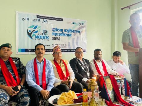 ट्राफिक दुर्घटना न्यूनीकरणका लागि वीरता जेसिजको महाअभियान शुभारम्भ